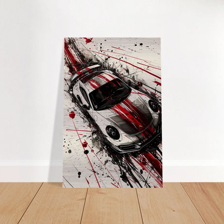 Da Vinci Pop Art Wall Art | Car - Brushed Aluminum Print - 50x75 cm / 20x30″ - 