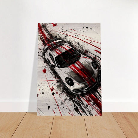 Da Vinci Pop Art Wall Art | Car - Brushed Aluminum Print - 70x100 cm / 28x40″ - 