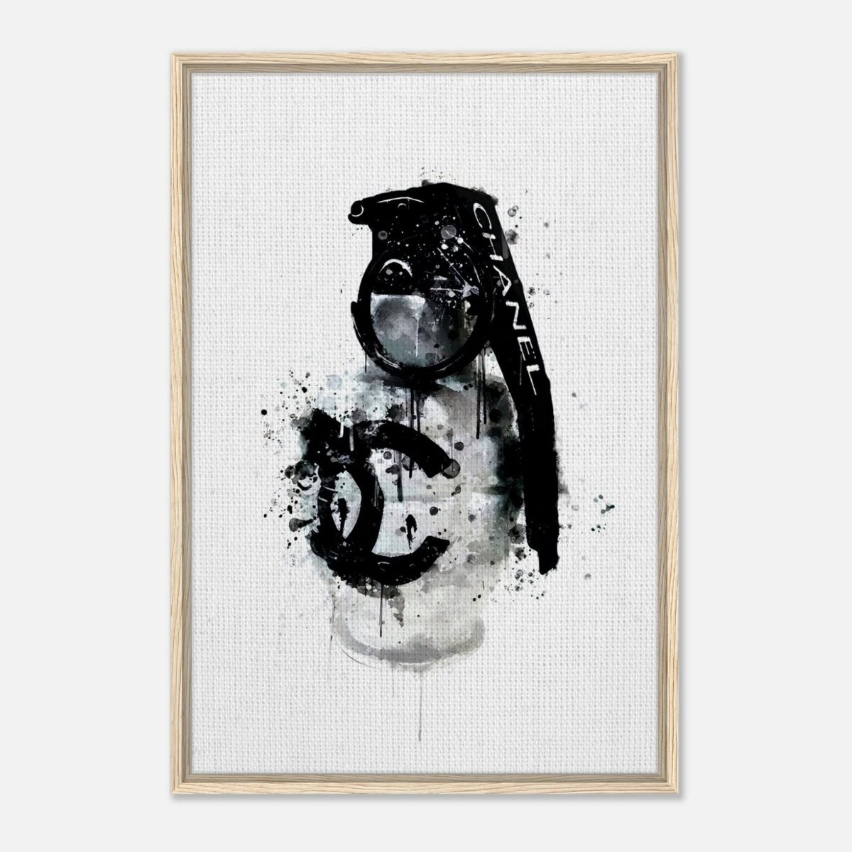 Da Vinci Pop Art Wall Art | CHANEL - Framed Canvas - 60x90 cm / 24x36″ - Wood frame
