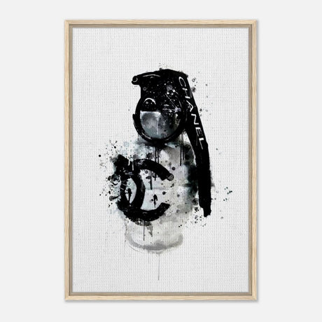 Da Vinci Pop Art Wall Art | CHANEL - Framed Canvas - 60x90 cm / 24x36″ - Wood frame