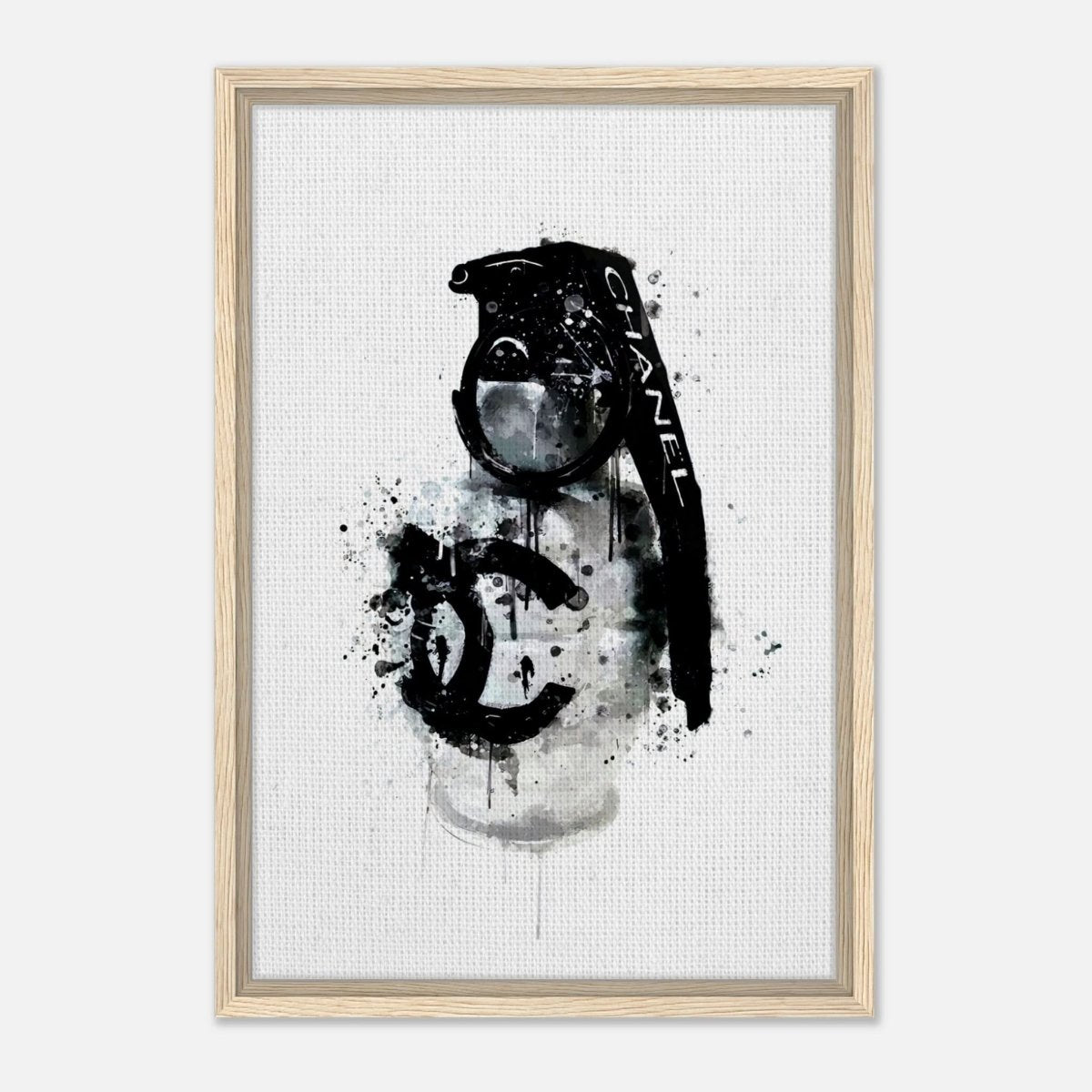 Da Vinci Pop Art Wall Art | CHANEL - Framed Canvas - 40x60 cm / 16x24″ - Wood frame