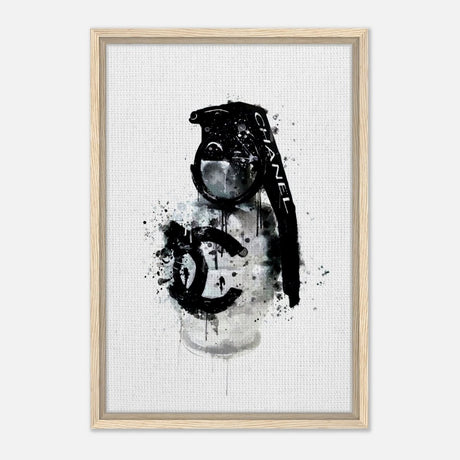 Da Vinci Pop Art Wall Art | CHANEL - Framed Canvas - 40x60 cm / 16x24″ - Wood frame