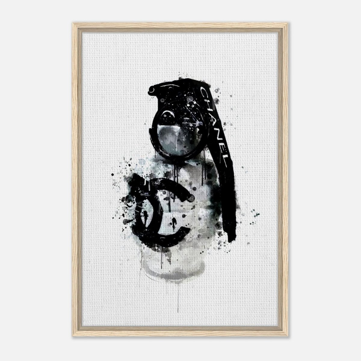 Da Vinci Pop Art Wall Art | CHANEL - Framed Canvas - 50x75 cm / 20x30″ - Wood frame