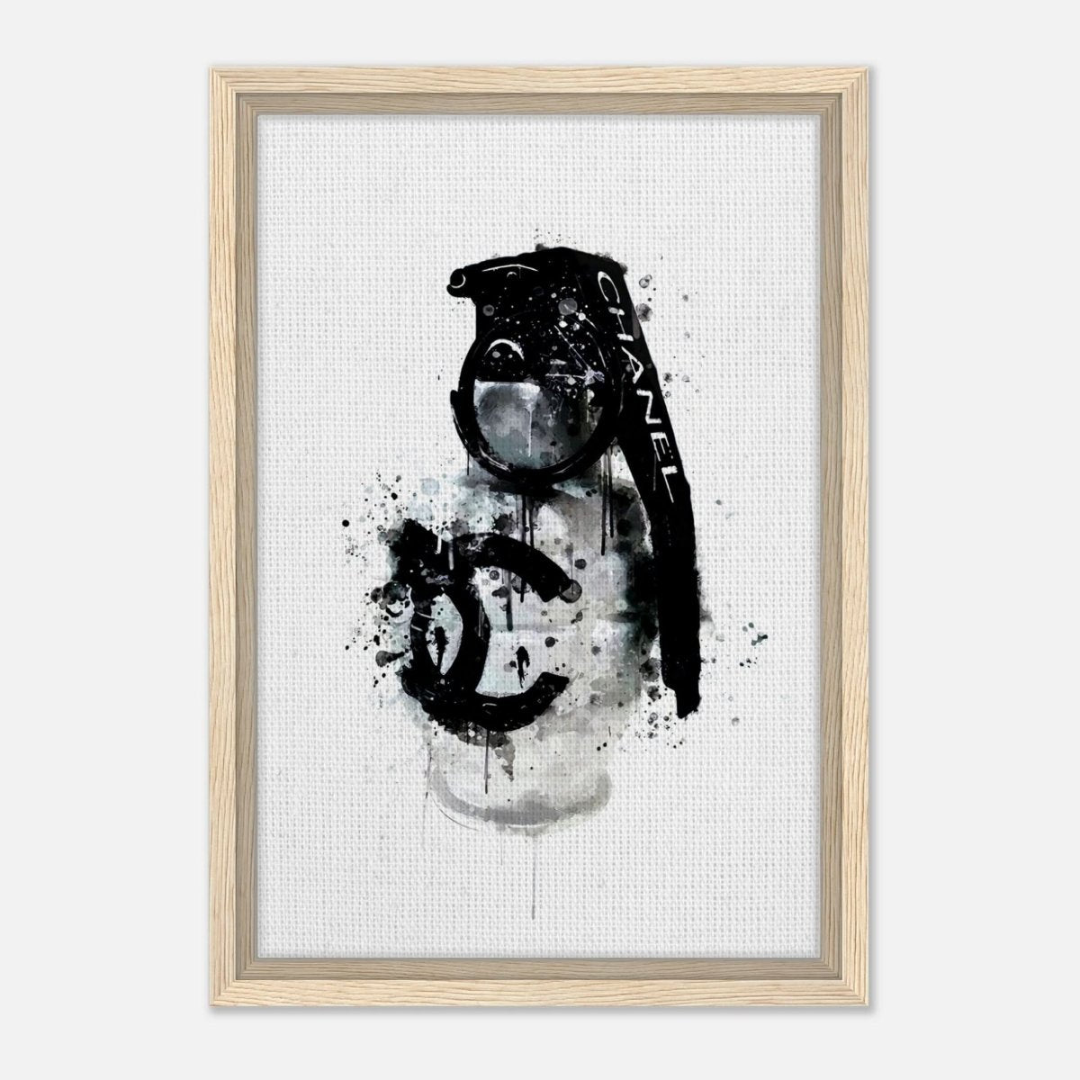 Da Vinci Pop Art Wall Art | CHANEL - Framed Canvas - 30x45 cm / 12x18″ - Wood frame