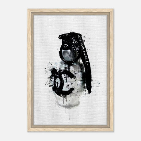 Da Vinci Pop Art Wall Art | CHANEL - Framed Canvas - 30x45 cm / 12x18″ - Wood frame