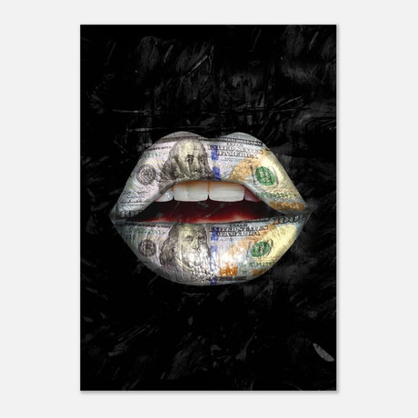 Da Vinci Pop Art Wall Art | Dollar Lips - Aluminum Print - 70x100 cm / 28x40″ - 