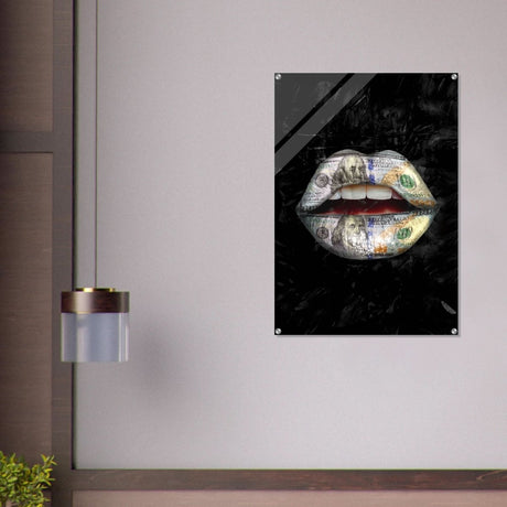 Da Vinci Pop Art Wall Art | Dollar Lips - Acrylic Print - 70x100 cm / 28x40″ - 