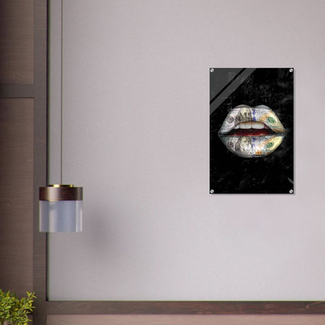 Da Vinci Pop Art Wall Art | Dollar Lips - Acrylic Print - 50x75 cm / 20x30″ - 
