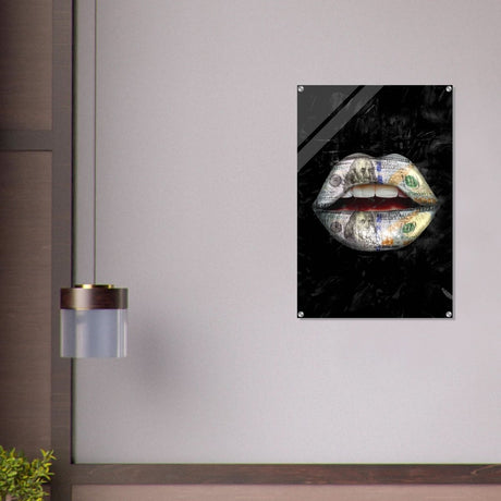 Da Vinci Pop Art Wall Art | Dollar Lips - Acrylic Print - 60x90 cm / 24x36″ - 