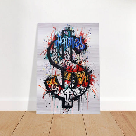 Da Vinci Pop Art Wall Art | Dollar - Brushed Aluminum Print - 70x100 cm / 28x40″ - 