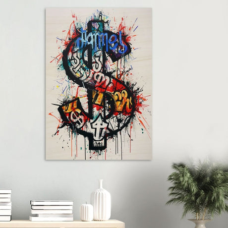 Da Vinci Pop Art Wall Art | Dollar - Wood Prints - 70x100 cm / 28x40″ - 20 mm