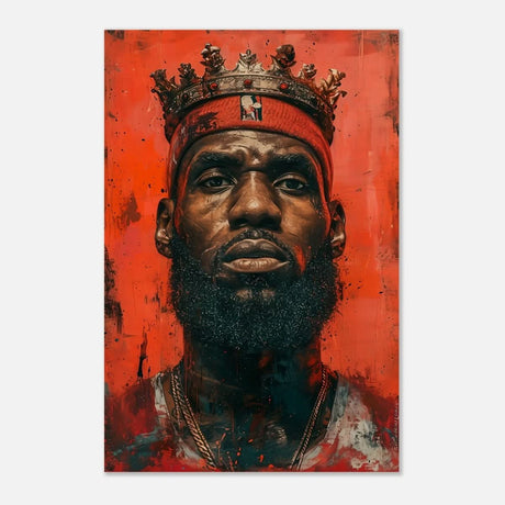 Da Vinci Pop Art Wall art | LeBron James Portrait Print - Wood Prints - 30x45 cm / 12x18″ - 20 mm