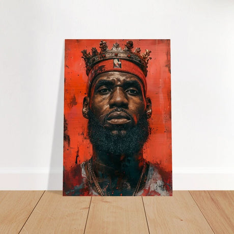 Da Vinci Pop Art Wall art | LeBron James Portrait Print - Brushed Aluminum Print - 70x100 cm / 28x40″ - 