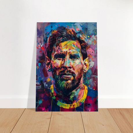 Da Vinci Pop Art Wall art | Lionel Messi - Brushed Aluminum Print - 70x100 cm / 28x40″ - 