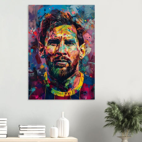 Da Vinci Pop Art Wall art | Lionel Messi - Wood Prints - 70x100 cm / 28x40″ - 10 mm