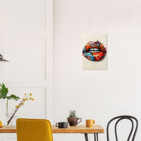 Da Vinci Pop Art Wall art | Lips - Wood Prints - 30x45 cm / 12x18″ - 20 mm