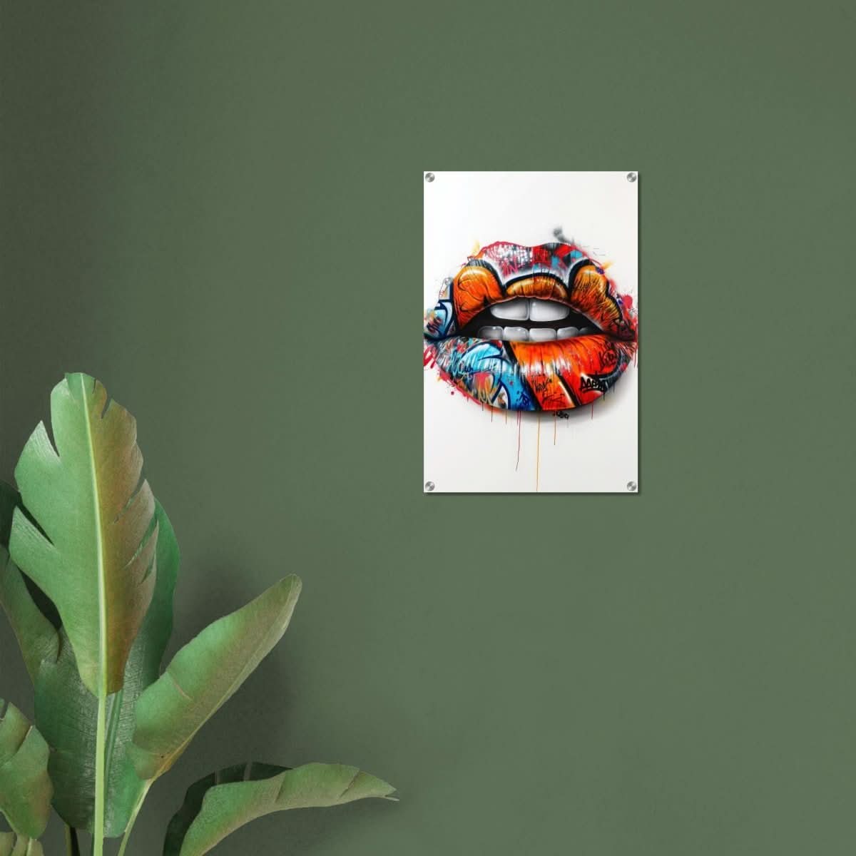 Da Vinci Pop Art Wall art | Lips - Acrylic Print - 50x75 cm / 20x30″ - 