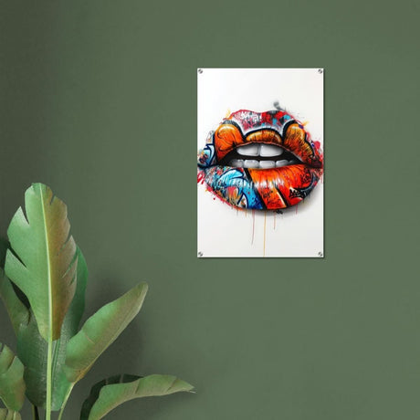 Da Vinci Pop Art Wall art | Lips - Acrylic Print - 60x90 cm / 24x36″ - 