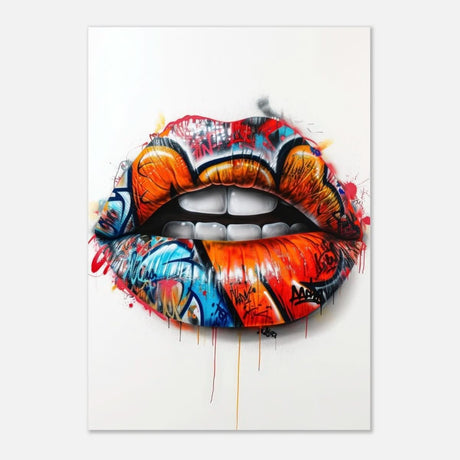 Da Vinci Pop Art Wall art | Lips - Aluminum Print - 70x100 cm / 28x40″ - 