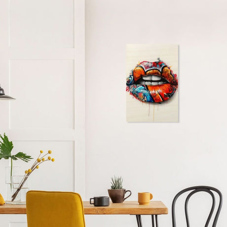 Da Vinci Pop Art Wall art | Lips - Wood Prints - 40x60 cm / 16x24″ - 10 mm