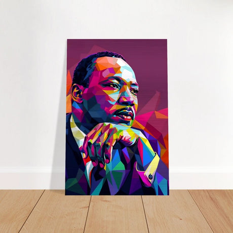 Da Vinci Pop Art Wall art | Martin Luther King Portrait Print - Brushed Aluminum Print - 40x60 cm / 16x24″ - 