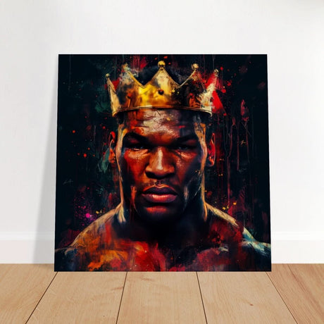 Da Vinci Pop Art Wall Art | Mike Tyson - Brushed Aluminum Print - 40x40 cm / 16x16″ - 