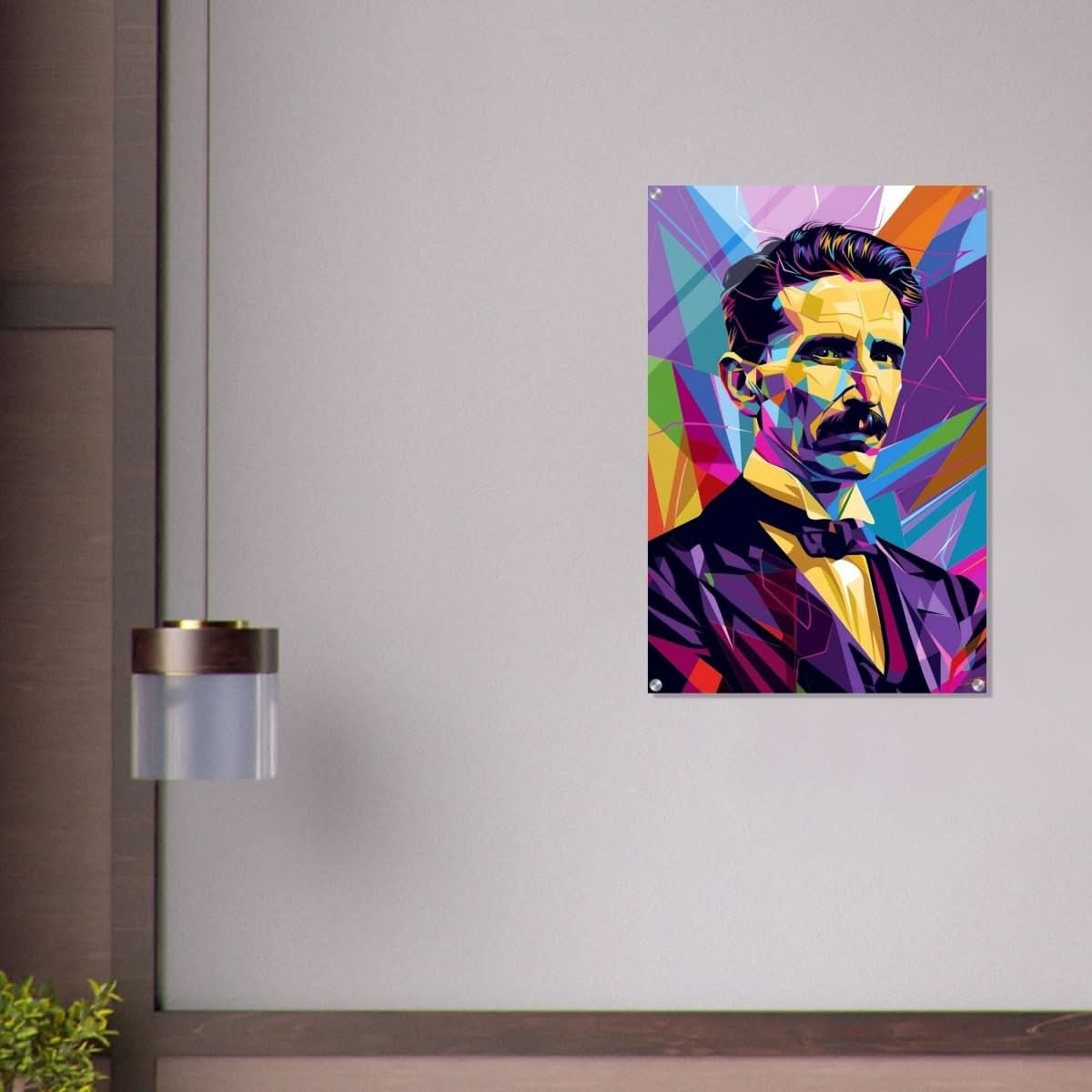Da Vinci Pop Art Wall Art | Nikola Tesla - Acrylic Print - 60x90 cm / 24x36″ - 