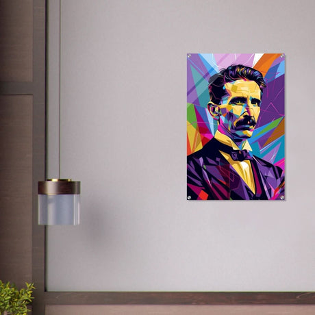 Da Vinci Pop Art Wall Art | Nikola Tesla - Acrylic Print - 60x90 cm / 24x36″ - 
