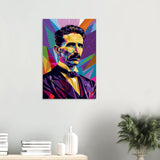 Da Vinci Pop Art Wall Art | Nikola Tesla - Wood Prints - 50x75 cm / 20x30″ - 20 mm