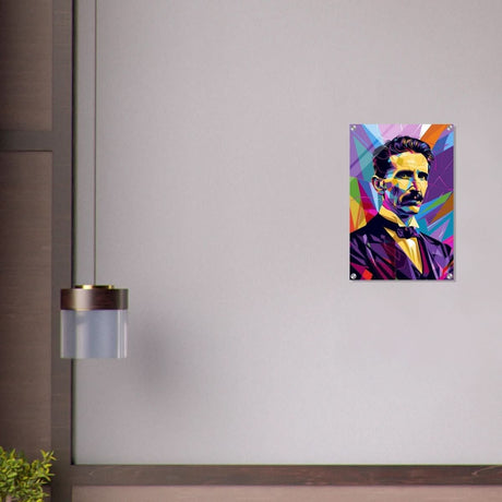 Da Vinci Pop Art Wall Art | Nikola Tesla - Acrylic Print - 40x60 cm / 16x24″ - 