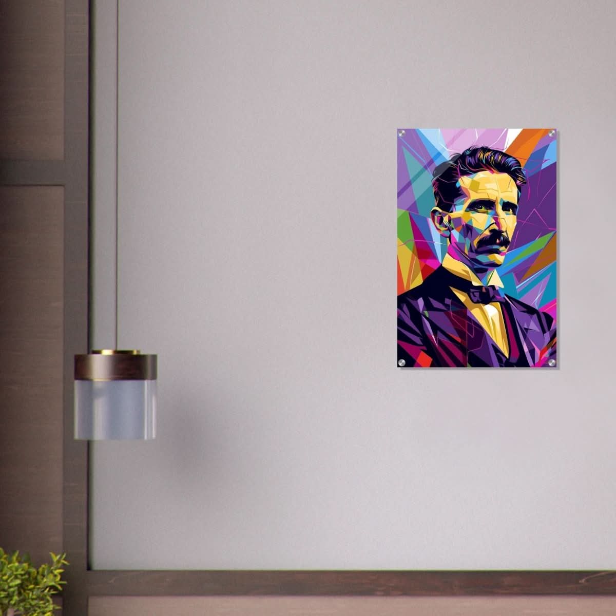 Da Vinci Pop Art Wall Art | Nikola Tesla - Acrylic Print - 50x75 cm / 20x30″ - 