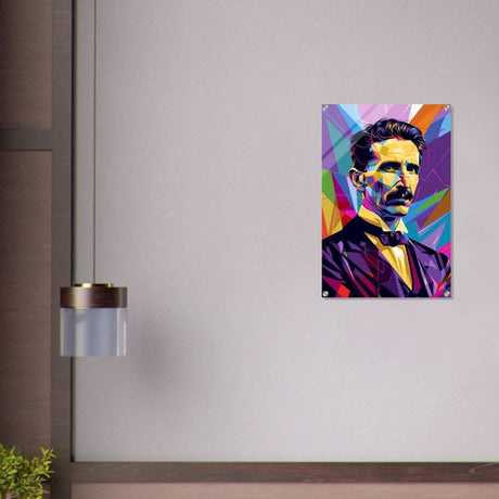 Da Vinci Pop Art Wall Art | Nikola Tesla - Acrylic Print - 50x75 cm / 20x30″ - 