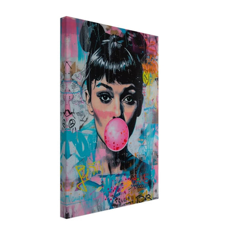 Da Vinci Pop Art Wall art print | Audrey Hepburn - Canvas - 30x45 cm / 12x18″ - 