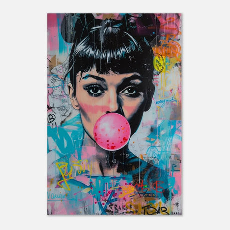 Da Vinci Pop Art Wall art print | Audrey Hepburn - Aluminum Print - 40x60 cm / 16x24″ - 