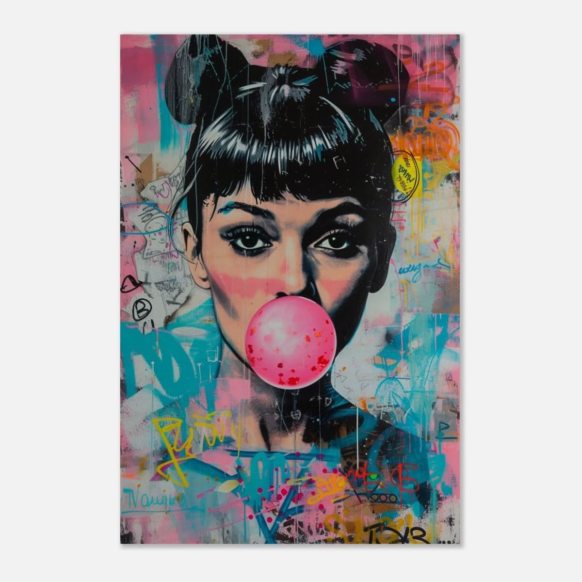 Da Vinci Pop Art Wall art print | Audrey Hepburn - Wood Prints - 60x90 cm / 24x36″ - 