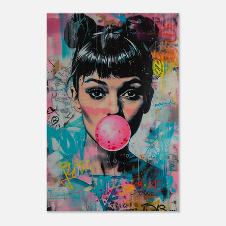 Da Vinci Pop Art Wall art print | Audrey Hepburn - Wood Prints - 60x90 cm / 24x36″ - 