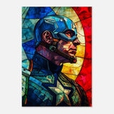Da Vinci Pop Art Wall art Print | Captain America | Avengers - Wood Prints - 70x100 cm / 28x40″ - 