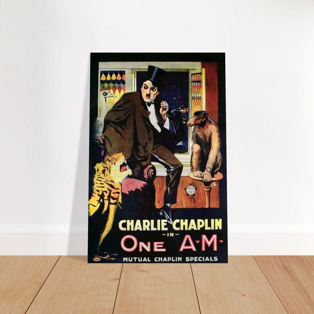 Da Vinci Pop Art Wall art print | Charlie Chaplin | One AM - Brushed Aluminum Print - 50x75 cm / 20x30″ - 