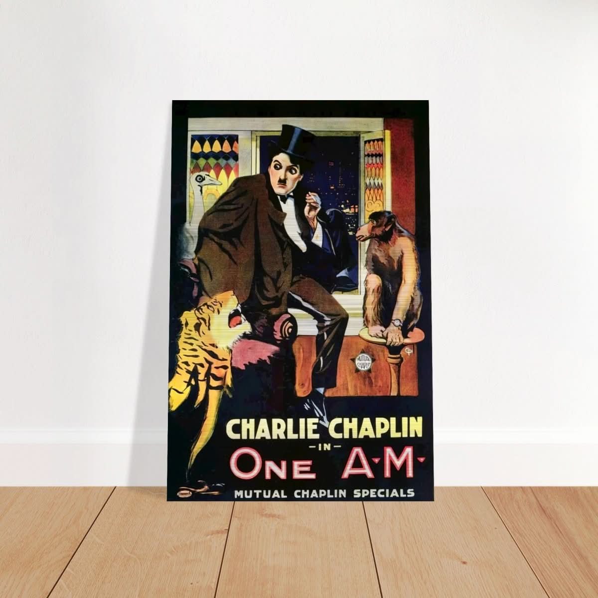 Da Vinci Pop Art Wall art print | Charlie Chaplin | One AM - Brushed Aluminum Print - 60x90 cm / 24x36″ - 