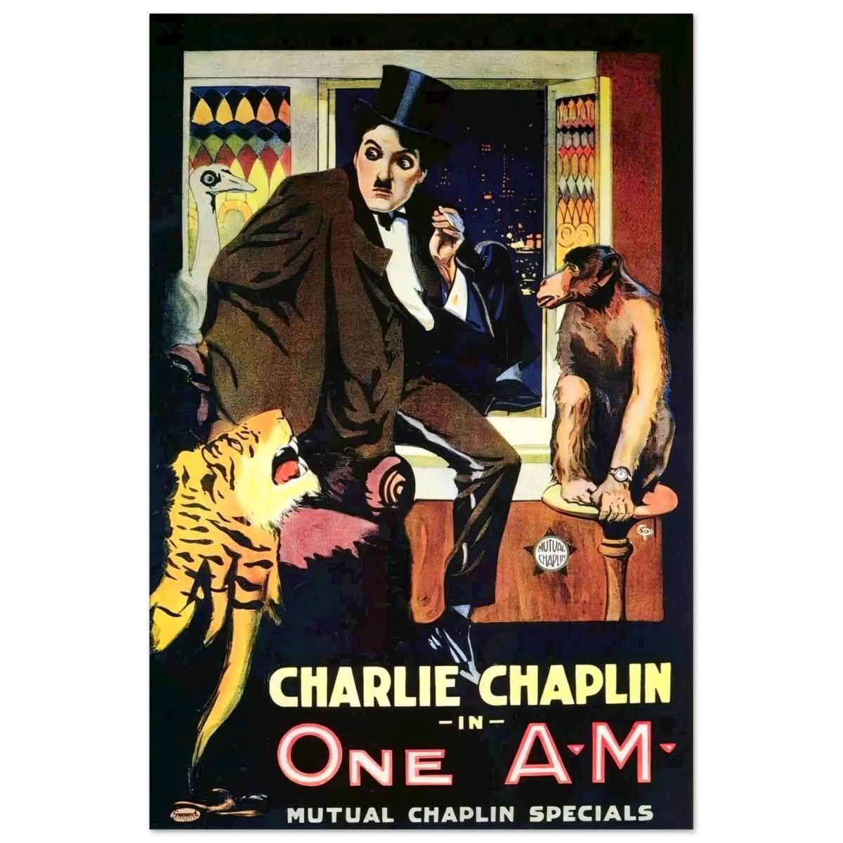 Da Vinci Pop Art Wall art print | Charlie Chaplin | One AM - Aluminum Print - 40x60 cm / 16x24″ - 
