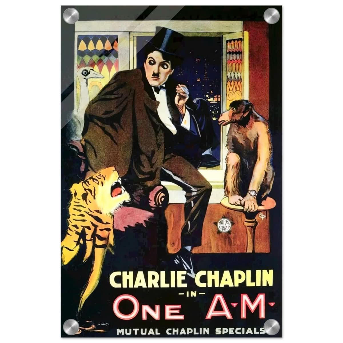 Da Vinci Pop Art Wall art print | Charlie Chaplin | One AM - Acrylic Print - 30x45 cm / 12x18″ - 