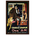 Da Vinci Pop Art Wall art print | Charlie Chaplin | One AM - Framed Canvas - 50x75 cm / 20x30″ - Dark wood frame