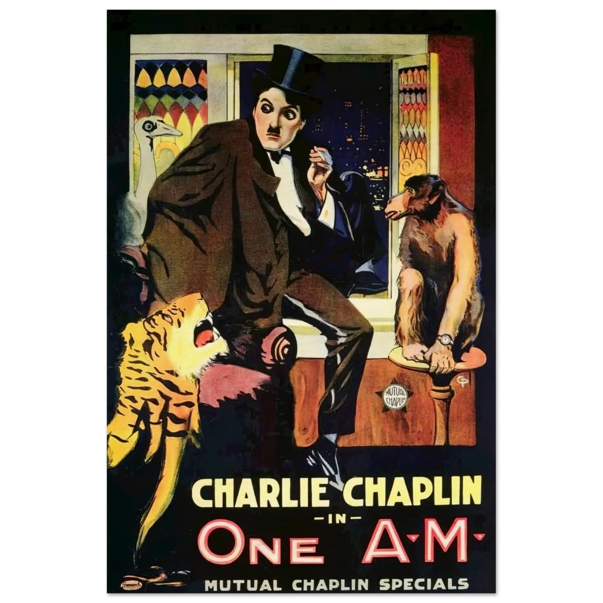 Da Vinci Pop Art Wall art print | Charlie Chaplin | One AM - Wood Prints - 50x75 cm / 20x30″ - 