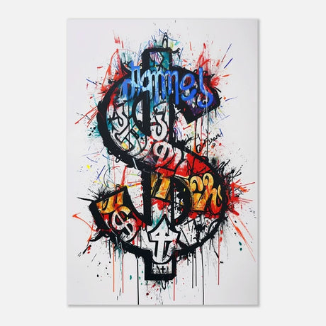 Da Vinci pop art Wall art Print | Eclectic Expressions | Dollar - Aluminum Print - 40x60 cm / 16x24″ - 