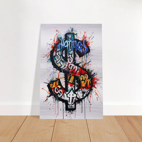 Da Vinci pop art Wall art Print | Eclectic Expressions | Dollar - Brushed Aluminum Print - 60x90 cm / 24x36″ - 