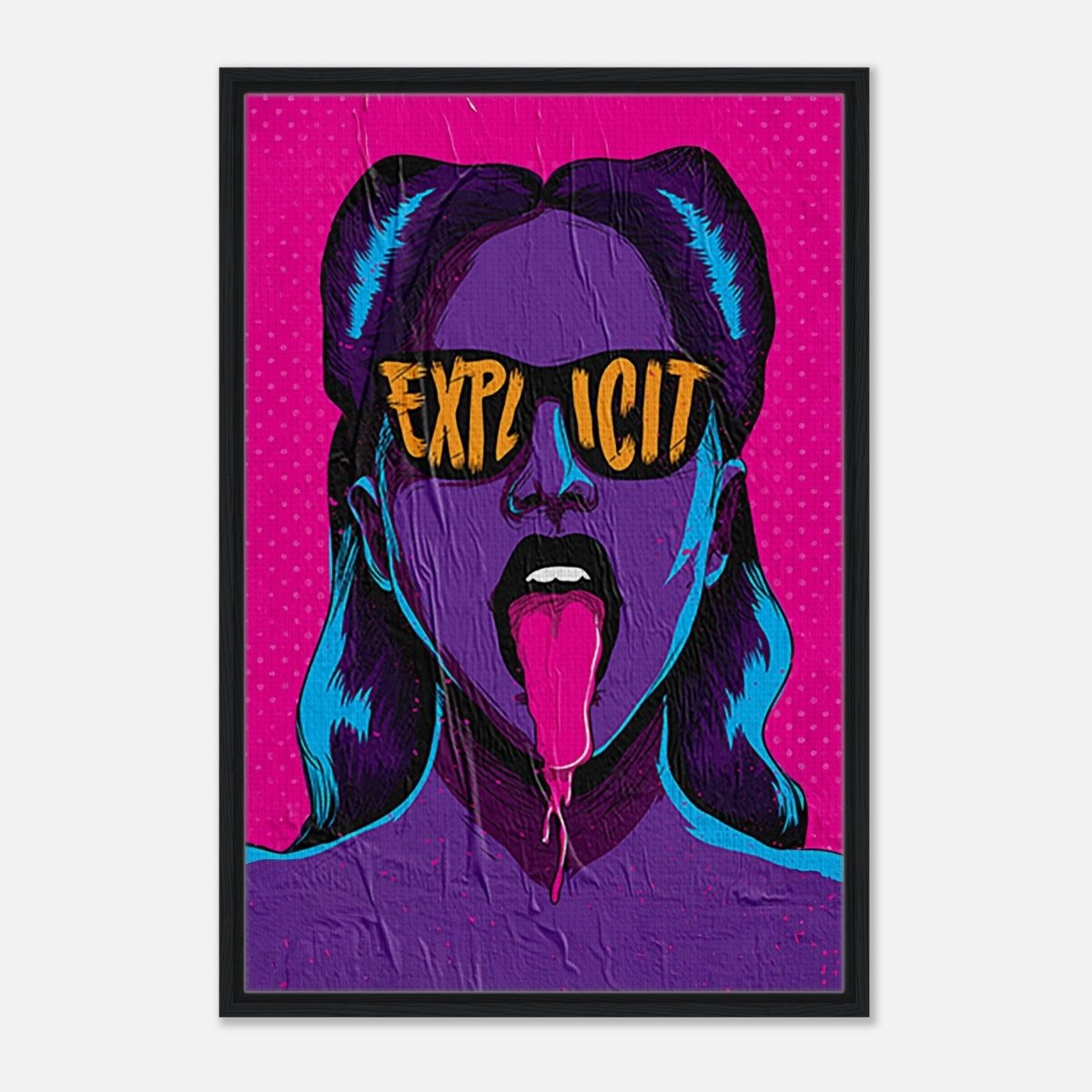 Da Vinci Pop Art Wall art print | Explicit - Framed Canvas - 60x90 cm / 24x36″ - Black frame