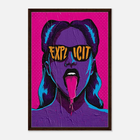 Da Vinci Pop Art Wall art print | Explicit - Framed Canvas - 60x90 cm / 24x36″ - Dark wood frame
