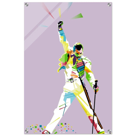 Da Vinci Pop Art Wall art print | Freddie Mercury | Queen - Acrylic Print - 50x75 cm / 20x30″ - 