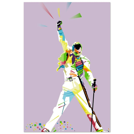 Da Vinci Pop Art Wall art print | Freddie Mercury | Queen - Aluminum Print - 40x60 cm / 16x24″ - 