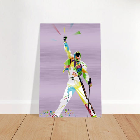 Da Vinci Pop Art Wall art print | Freddie Mercury | Queen - Brushed Aluminum Print - 60x90 cm / 24x36″ - 